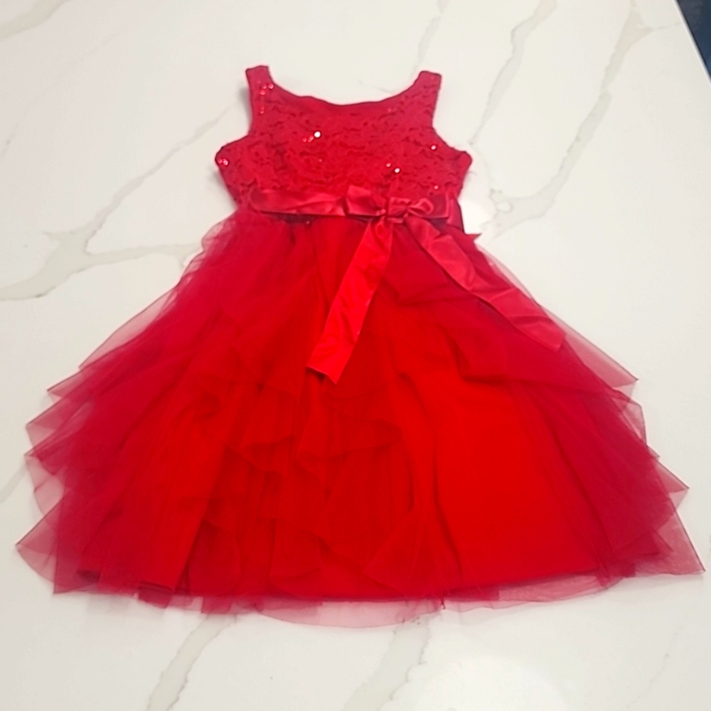 Girl formal red dress
